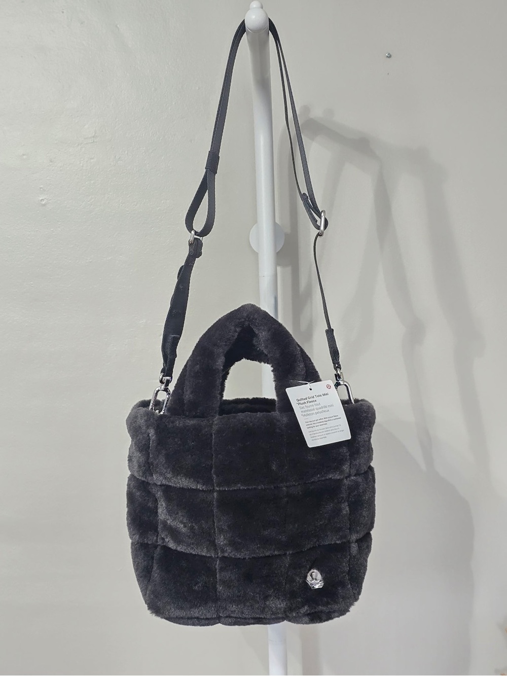 Lululemon Quilted Grid Tote Bag Mini 5L *Plush Fleece- NWT Black ⭐️